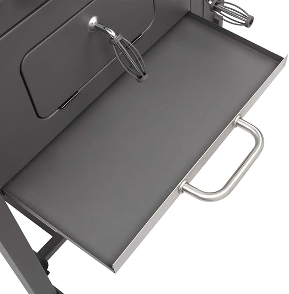 BARBECUE A CHARBON-PLATEAU AJUSTABLE-NOIR INOX – Image 4