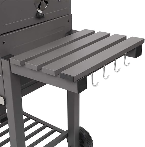 BARBECUE A CHARBON-PLATEAU AJUSTABLE-NOIR INOX – Image 5