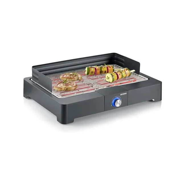 BARBECUE DE TABLE-ELECTRIQUE SEVERIN-AVEC POELE A GRILLER-2200W – Image 5