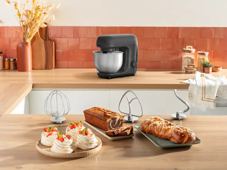 Batteur electrique moulinex bake essential-4,8L-800w+3 accessoires-noir